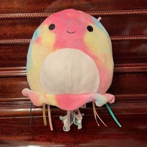 Jellyfish Squishmallow  CUTE Plush Tie Dye Rainbow Squid Janet the Jelly Fish 8"